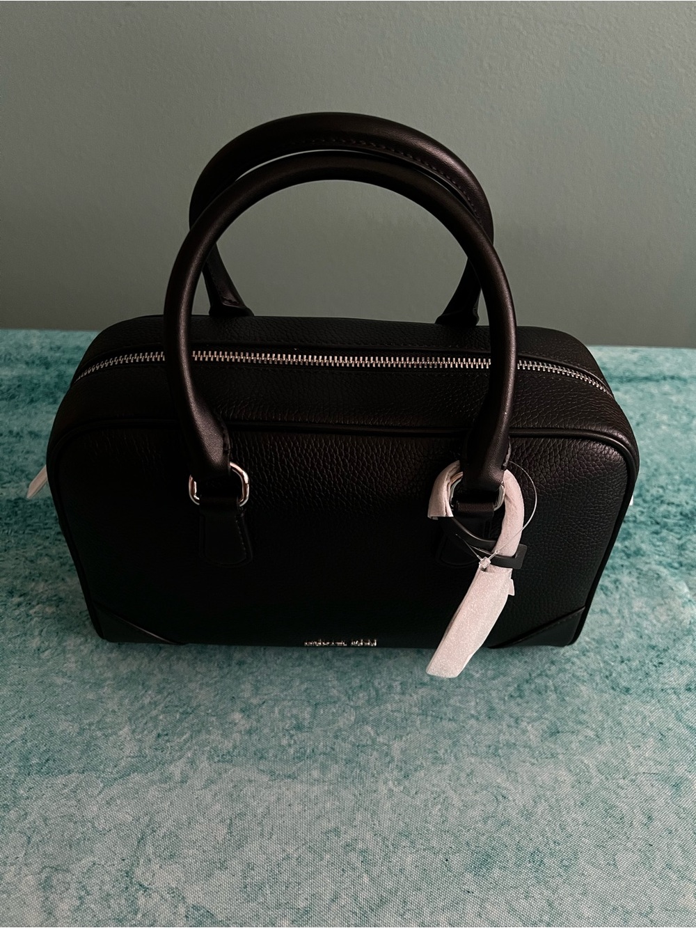 Michael Kors Black Pebbled Leather Satchel